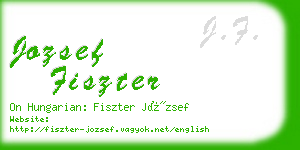 jozsef fiszter business card